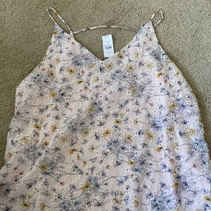 LOFT Floral Eyelet Tank